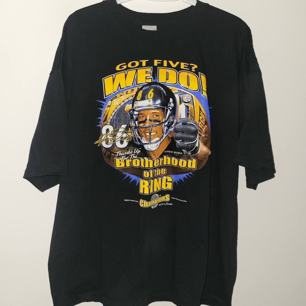 Hines Ward Got Five We Do Short Sleeve T-Shirt Men Size 2XL Pittsburgh Steelers